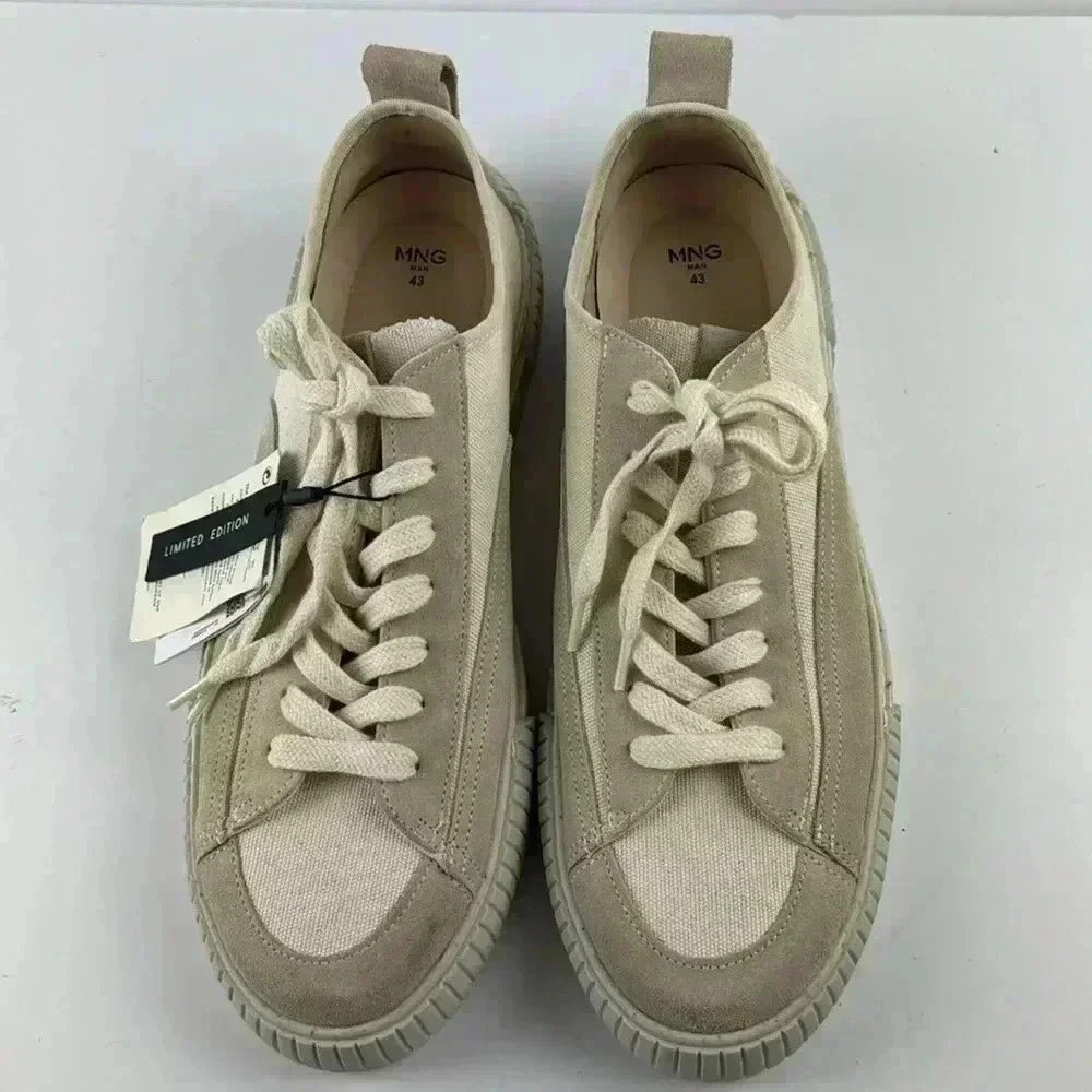 MNG LIMITED EDITION organic cotton Committed EU 43 NWT Beige and Creme colors - Picture 11 of 12